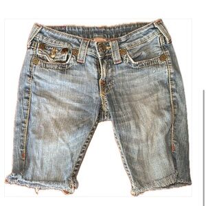 True Religion Blue Denim with Orange Stitching